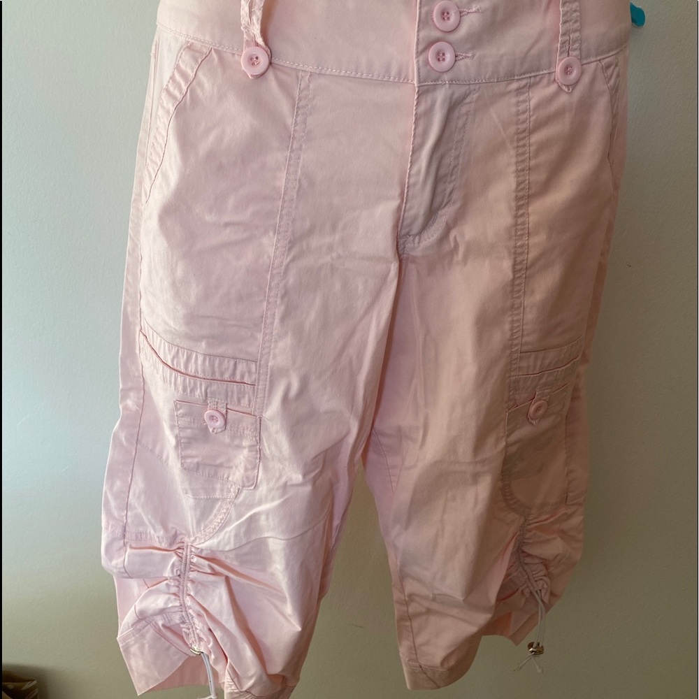 Pink Cargo Capri pants
